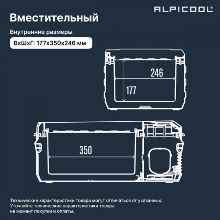 Компрессорный автохолодильник Alpicool NL15 (12/24)